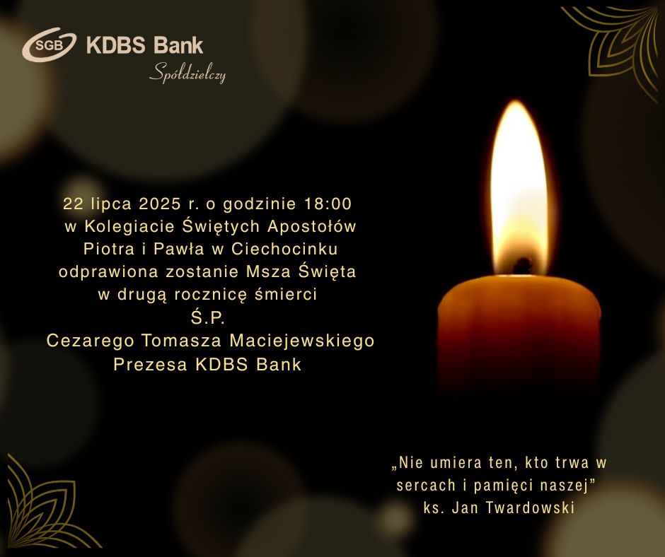 Msza święta w intencji Ś.P. Cezarego Tomasza Maciejewskiego