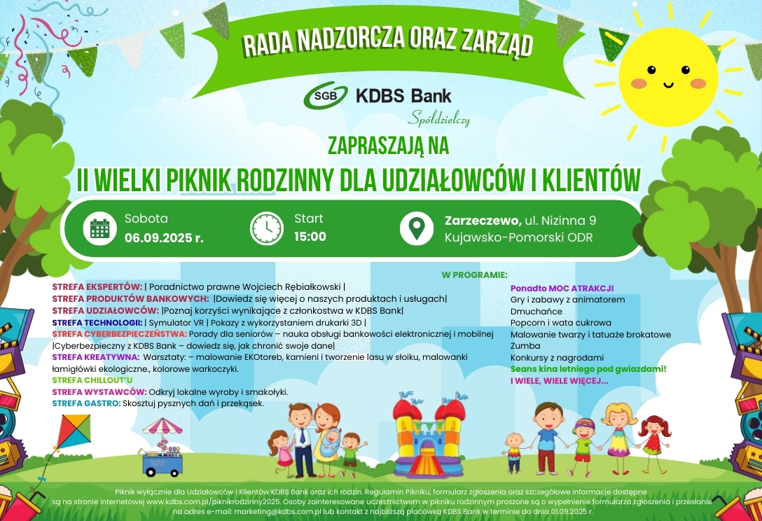 Wielki Piknik Rodzinny KDBS Bank 06 września 2025 r.