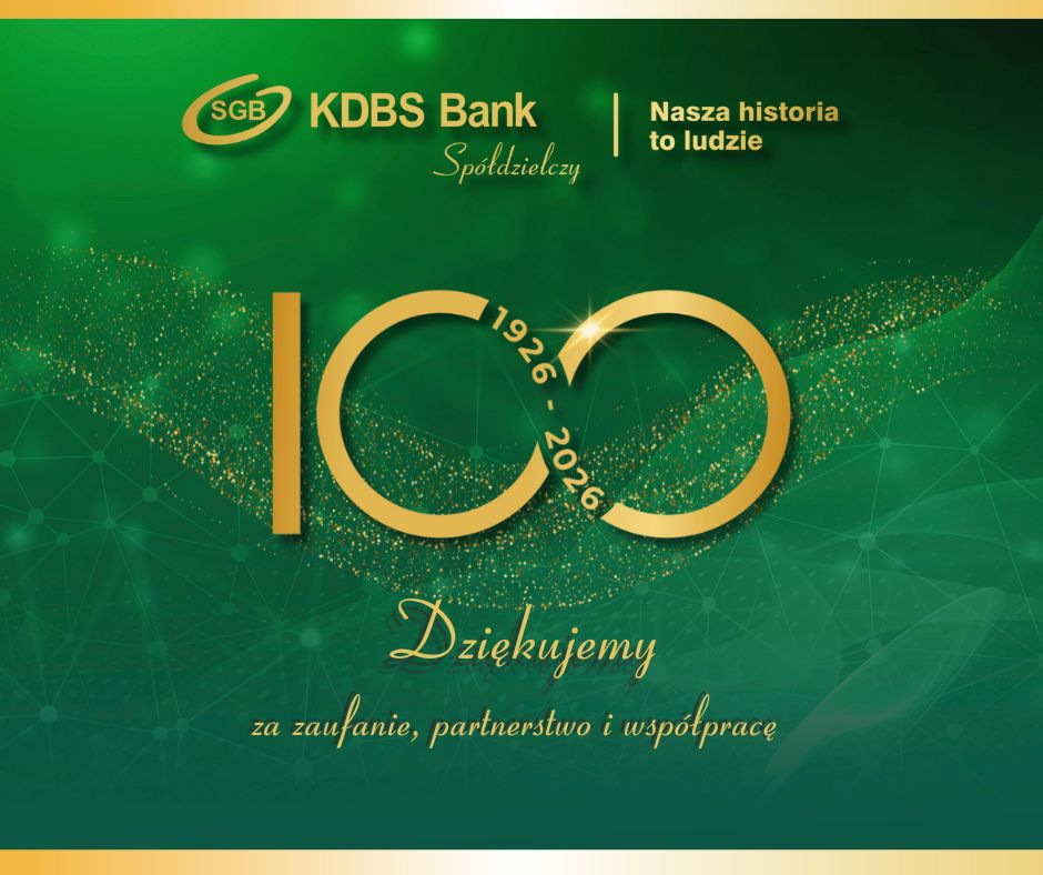 100 lat KDBS Bank! Dziękujemy za zaufanie, partnerstwo i współpracę!