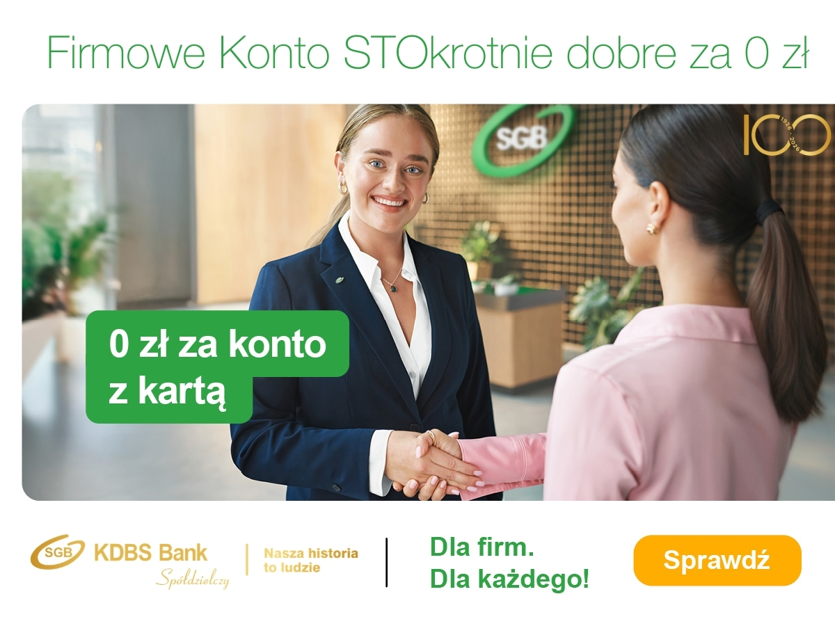 Uśmiechnięta pracownica Banku wita klientkę.