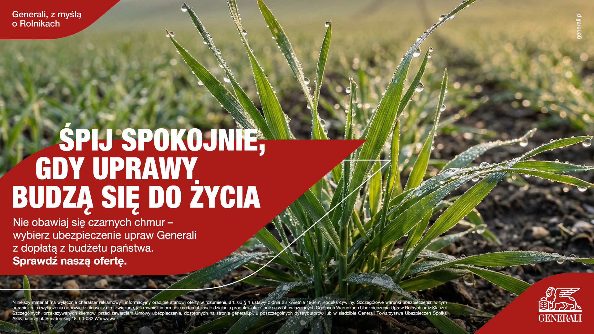 Generali: ubezpieczenie upraw rolnych – Wiosna 2026