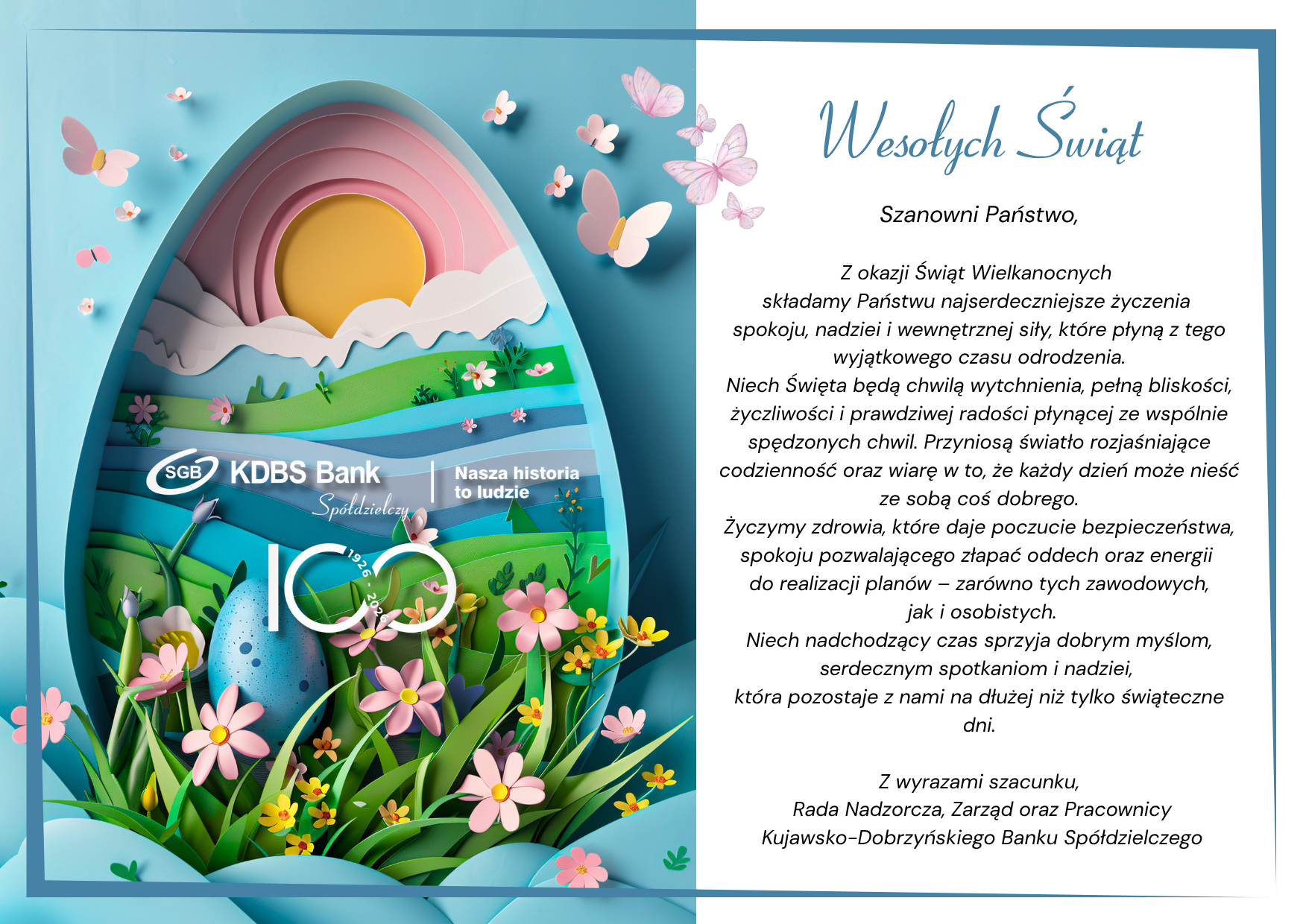 Najserdeczniejsze życzenia z okazji Świąt Wielkanocnych!