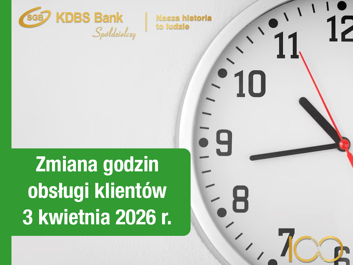 Zmiana godzin obsługi klientów w dniu 3.04.2026 r.